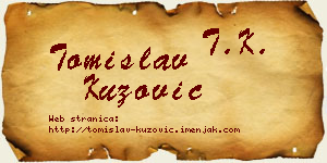 Tomislav Kuzović vizit kartica